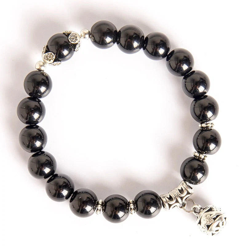 Elegant 10mm hollow ball Korean style opal beaded bracelet in various colours