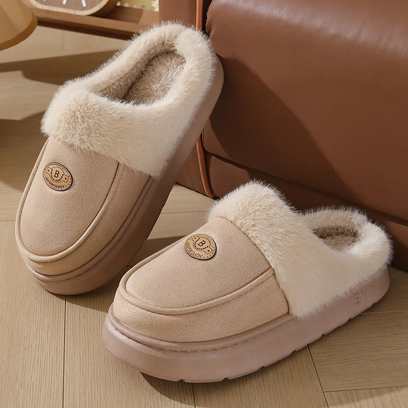 Cozy and warm men's winter slippers made with premium suede and plush lining for maximum comfort and style