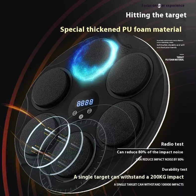 Smart Bluetooth Music Boxing Target with black coloured lights for fitness training