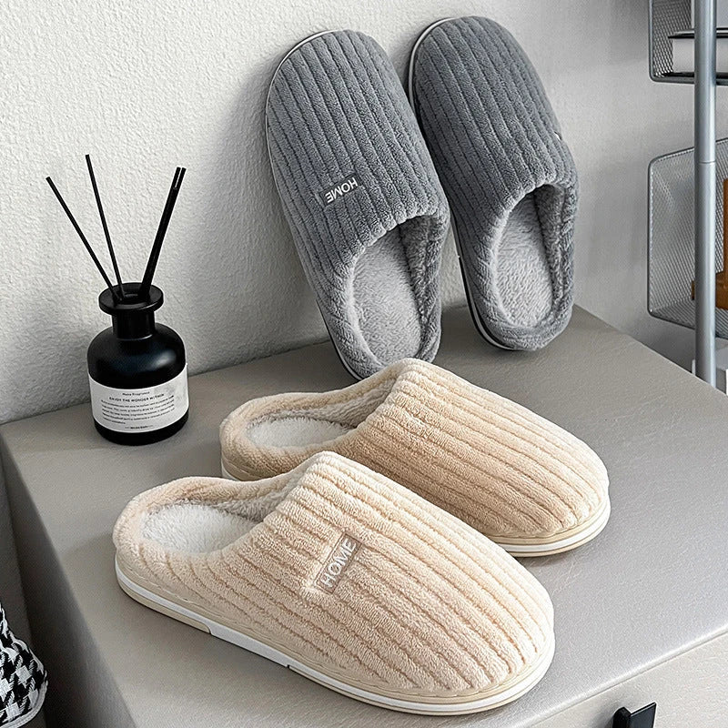 Cozy cotton slippers in various vibrant colors for comfortable indoor wear