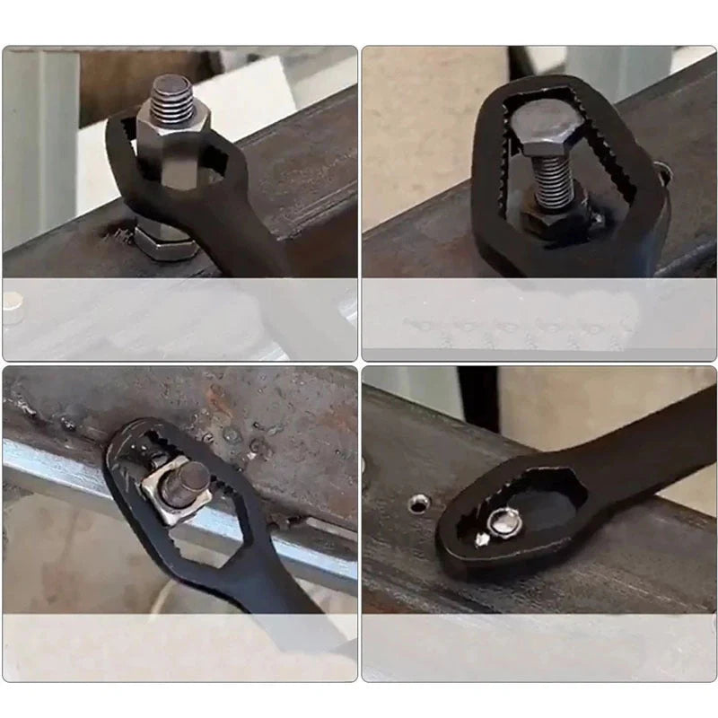 Dual-head box wrench with non-slip grip for DIY repairs