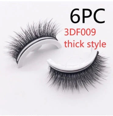 Glamorous 3D mink-inspired false eyelashes in various styles and packaging