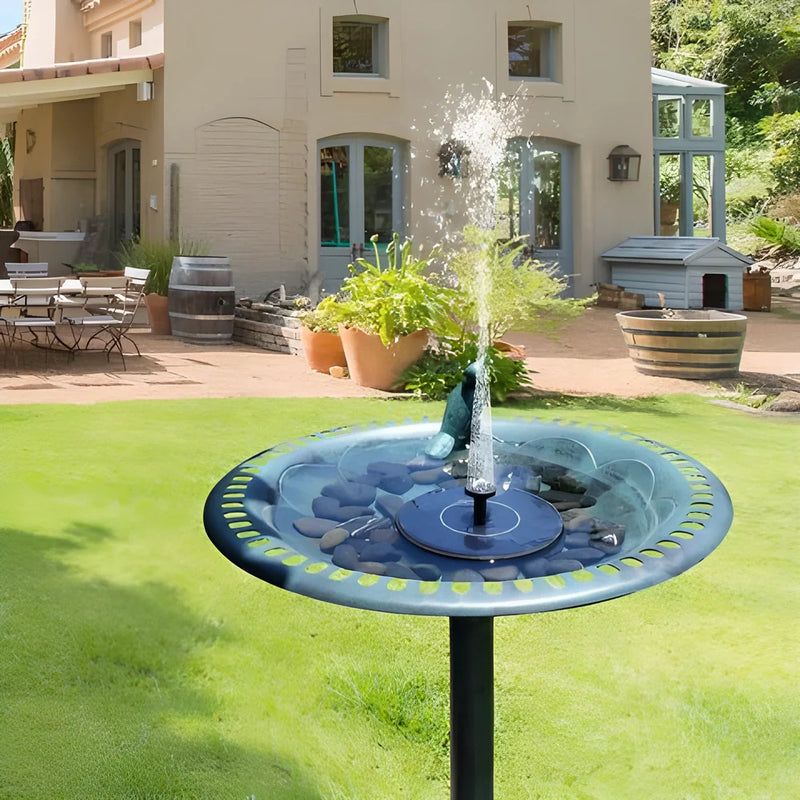 Homeenjoy UK Elegant Solar-Powered Bird Fountain for Your Garden