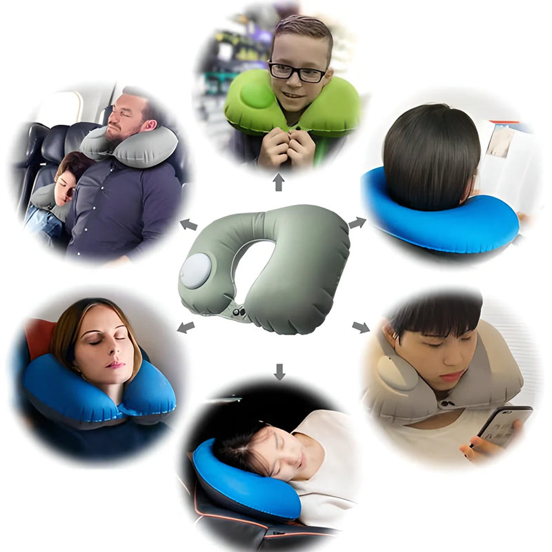 Homeenjoy UK Comfortable & Portable Hand-Pumped Travel Pillow