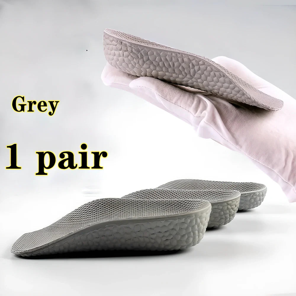 Discreet height boost insoles with memory foam cushioning and adjustable heel lift for enhanced comfort and confidence