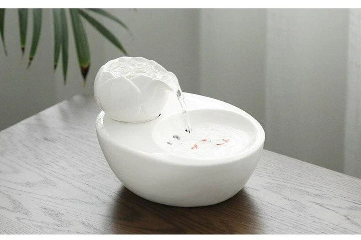 Premium electric ceramic drinking fountain in various colours for elegant home hydration