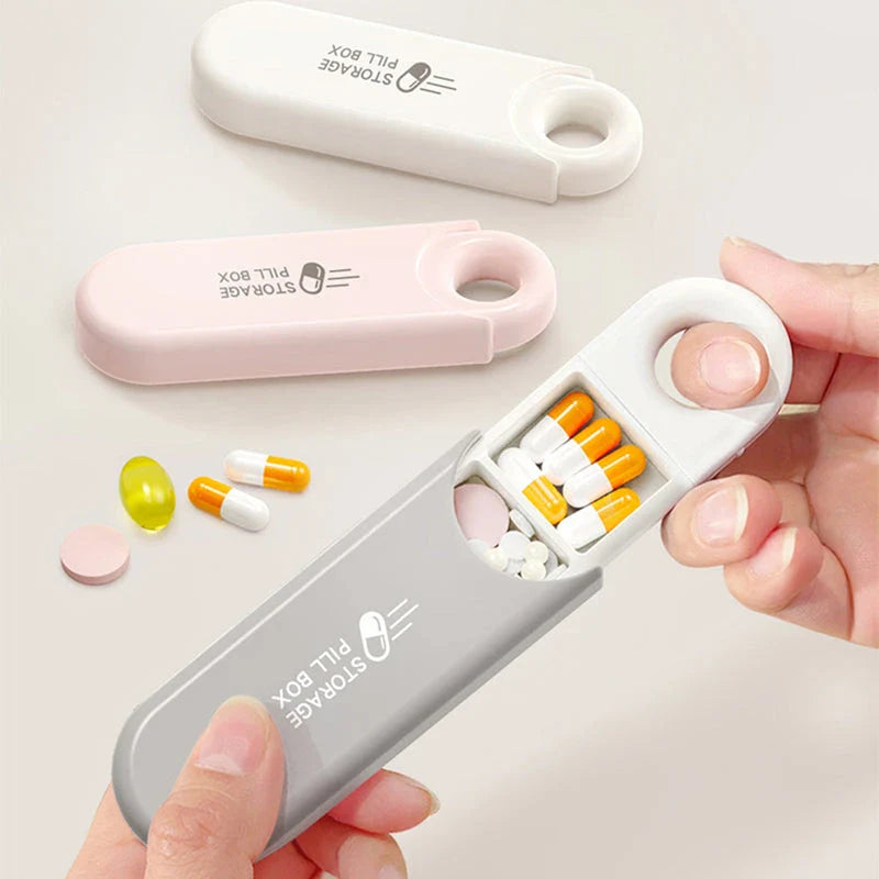 Compact 3-Section Pill Organiser with USB Drive - A sleek and practical solution for managing your daily medication on the go.