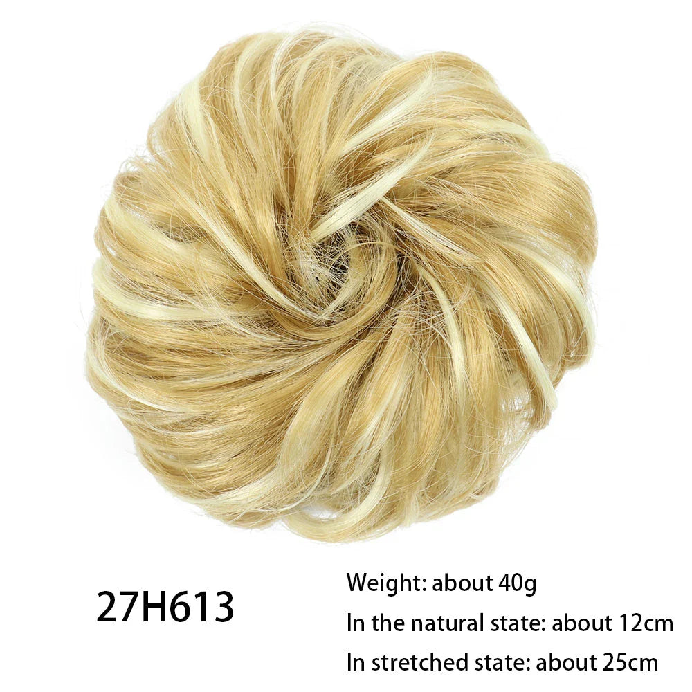 Messy Chignon Donut Hair Bun Pad in Fawn Brown colour, a versatile hair accessory that creates a stylish and effortless bun hairstyle.