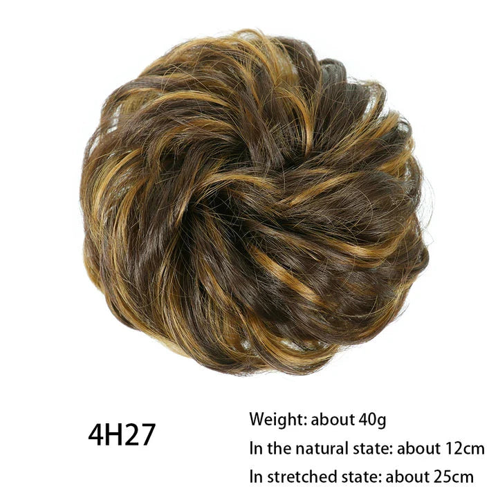 Messy Chignon Donut Hair Bun Pad in Fawn Brown colour, a versatile hair accessory that creates a stylish and effortless bun hairstyle.
