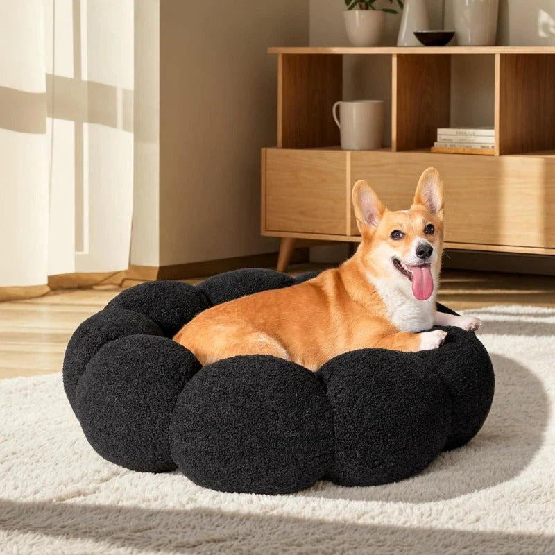 Comforting Flower Cuddler Dog Bed in a charming flower shape, providing a cosy and supportive sleeping spot for medium-sized pets
