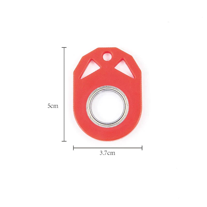 Creative fidget spinner keychain with bottle opener, available in various colours for stress relief and focus improvement