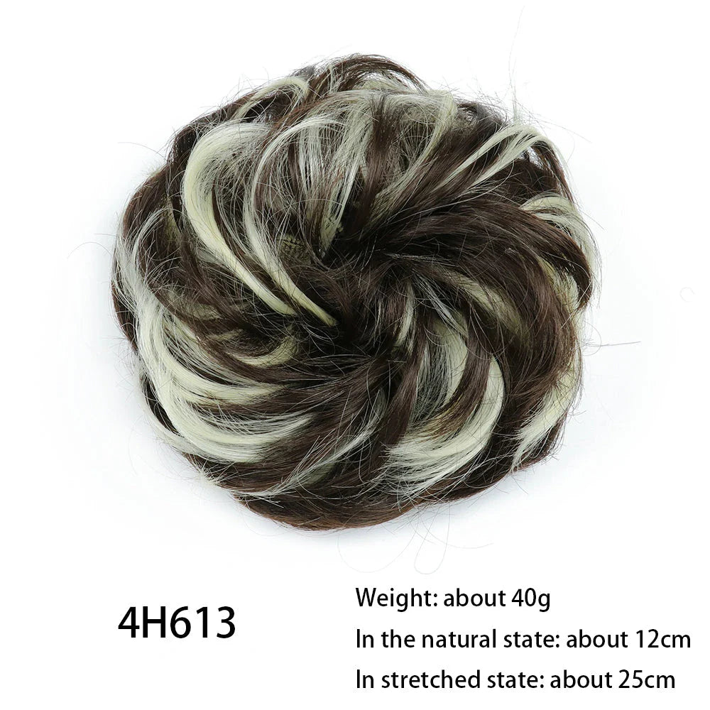 Messy Chignon Donut Hair Bun Pad in Fawn Brown colour, a versatile hair accessory that creates a stylish and effortless bun hairstyle.