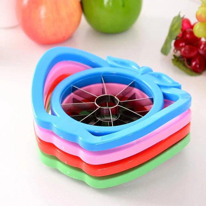 Ergonomic apple-shaped fruit peeler with durable metal blade and comfortable grip