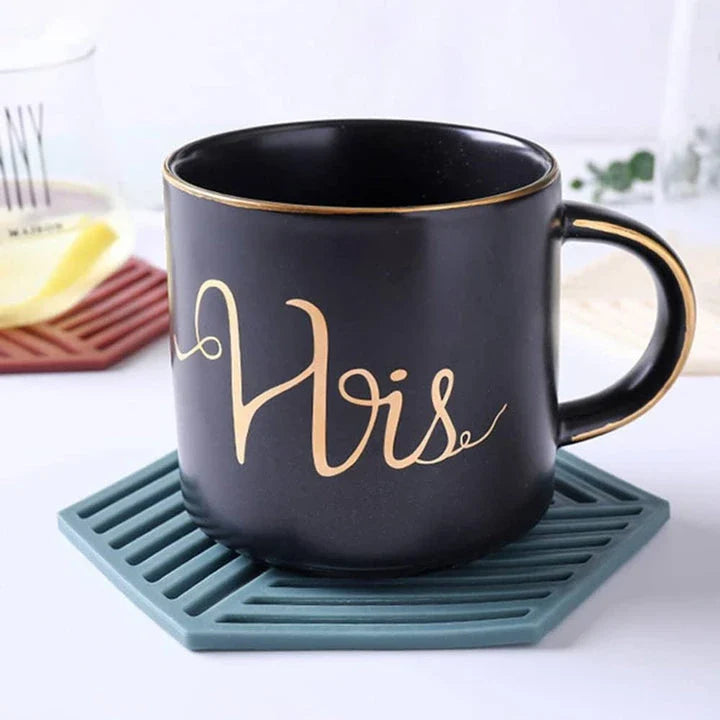 Premium geometric design cup coasters made of high-quality rubber to protect surfaces and add style to your home or office