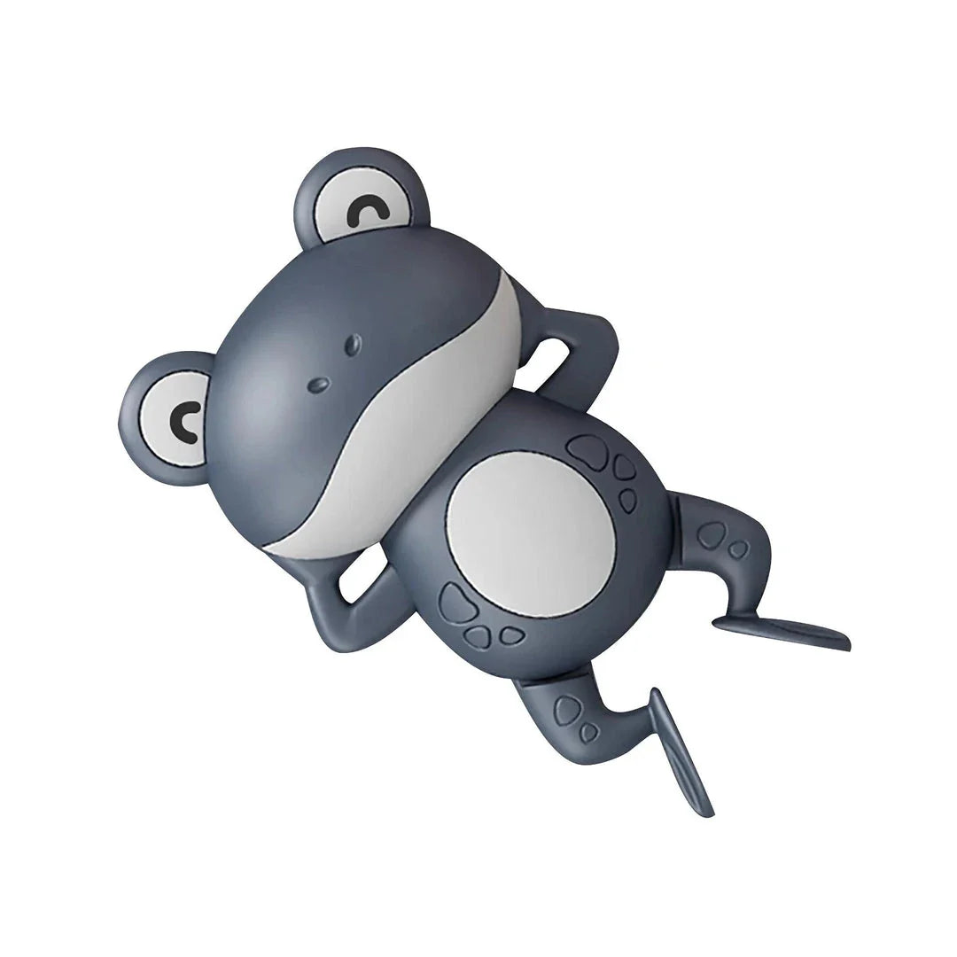 Delightful Clockwork Baby Bath Toy - Cute Frog Design, featuring a pink frog toy with a clockwork mechanism for swimming action