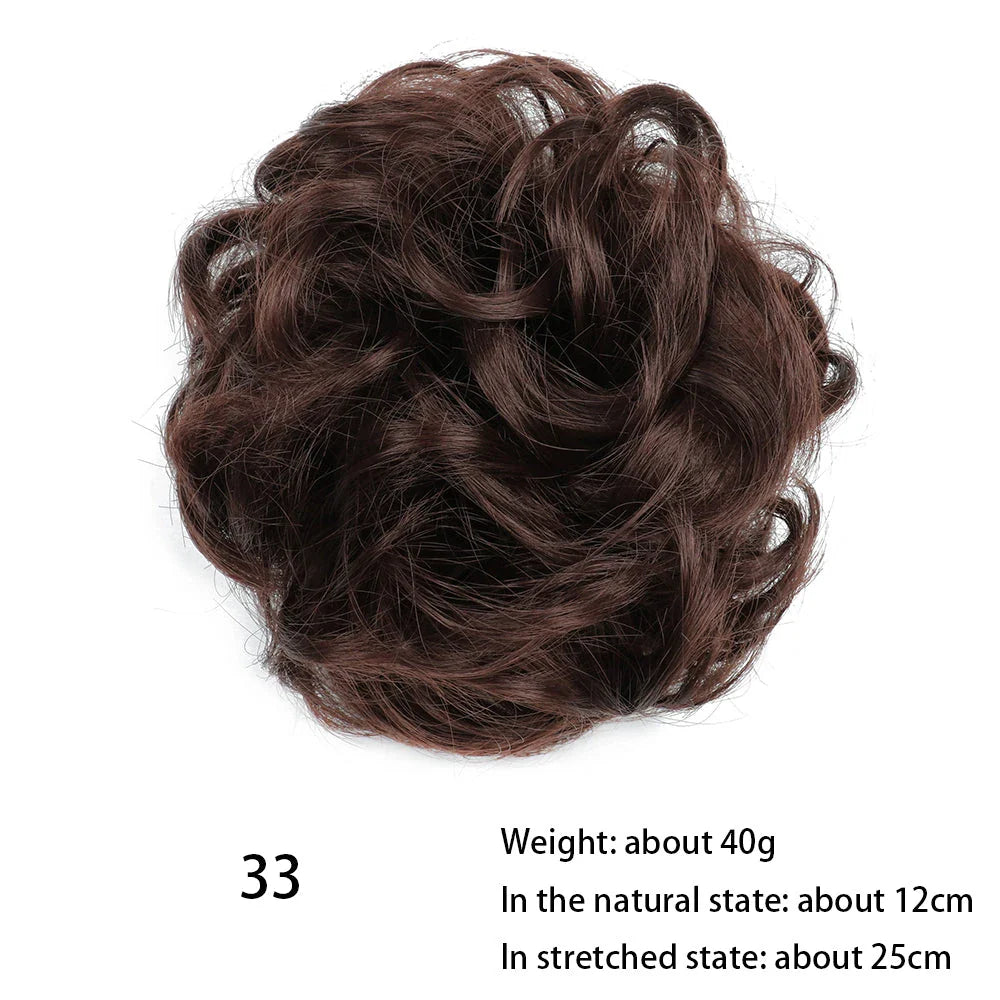 Messy Chignon Donut Hair Bun Pad in Fawn Brown colour, a versatile hair accessory that creates a stylish and effortless bun hairstyle.