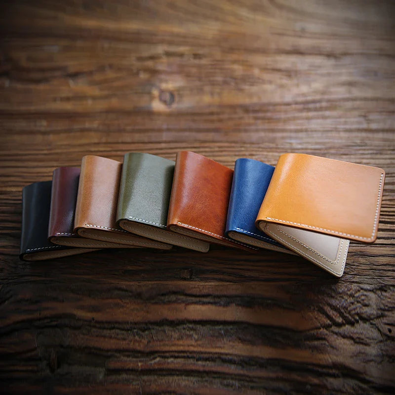 Premium Handmade Leather Money Clip in a Range of Classic British Colours