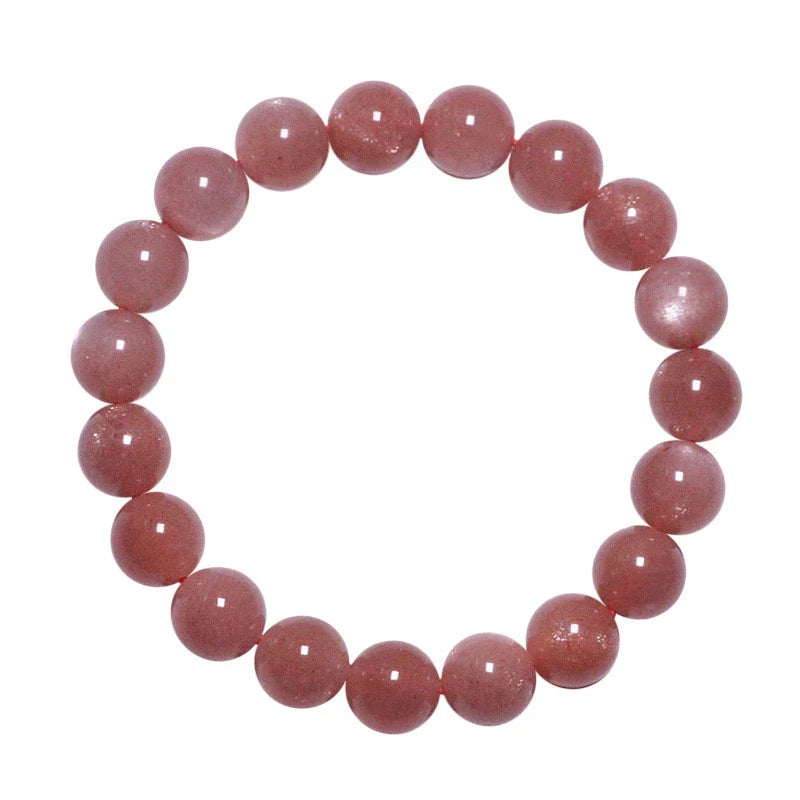 Elegant Natural Orange Moonstone Bracelet - Exquisite UK Accessory with Captivating Glow and Premium Crystal Design