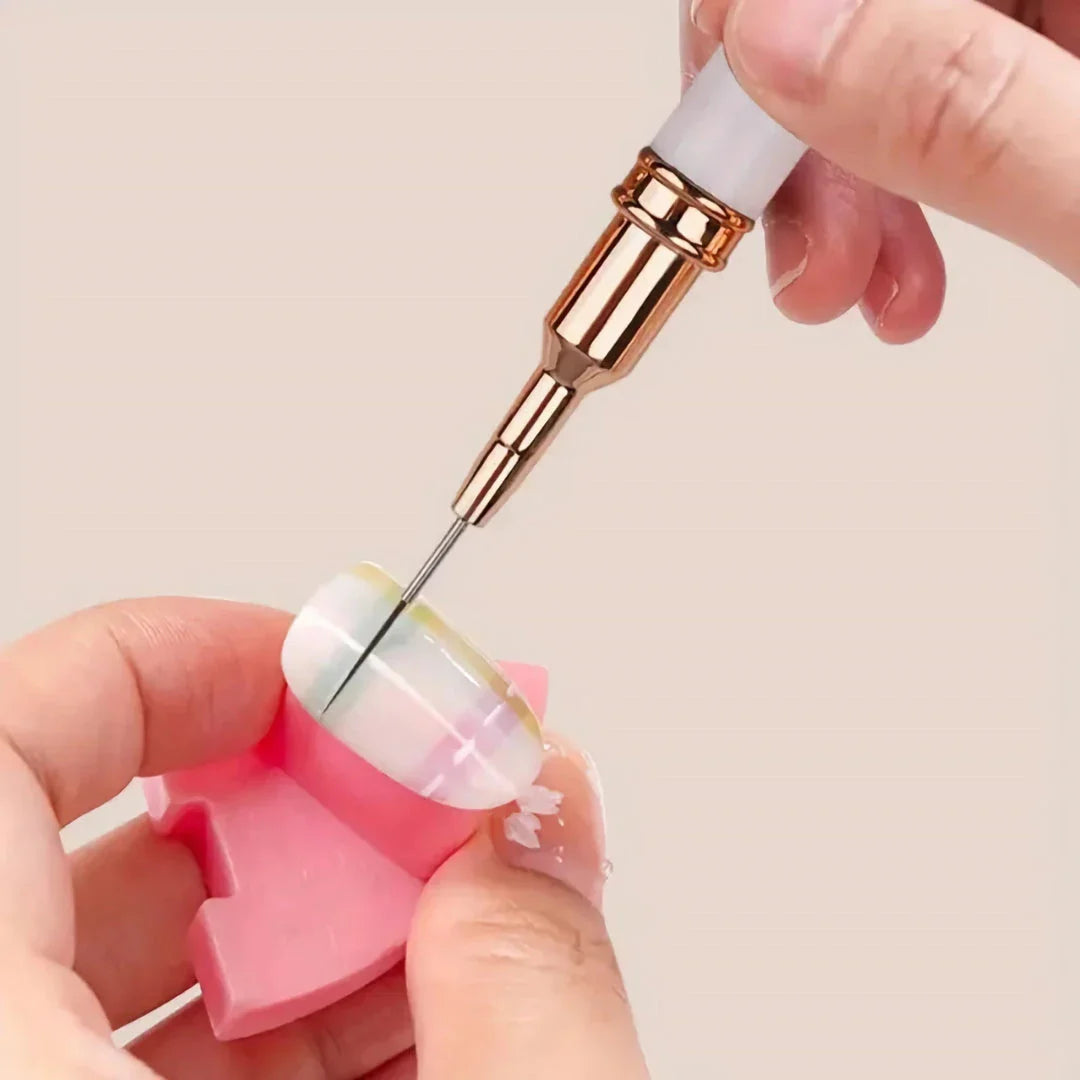 A 5-piece set of precision nail art liner brushes in various sizes for creating intricate designs and patterns on nails