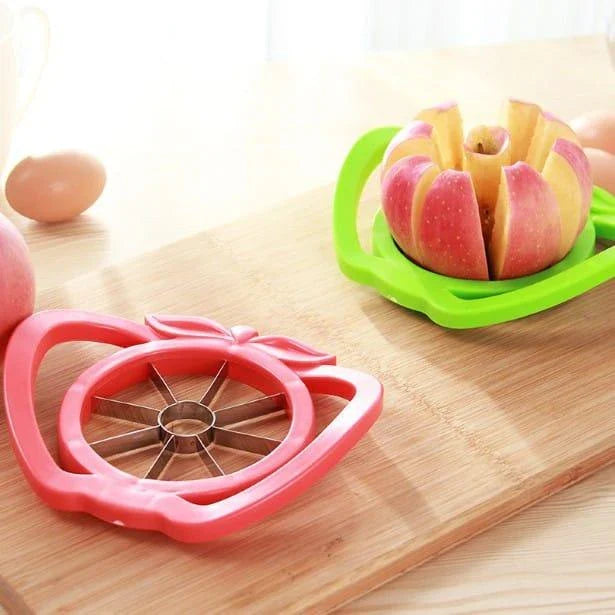 Ergonomic apple-shaped fruit peeler with durable metal blade and comfortable grip