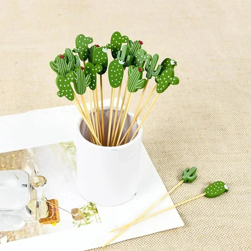 Charming bamboo flamingo decorative picks for adding a tropical touch to UK parties, weddings, and events