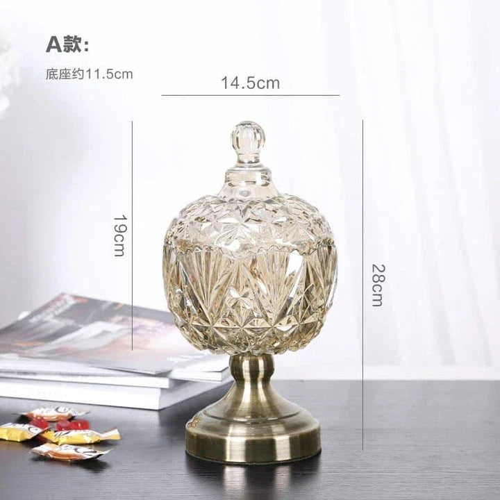 Elegant Nordic Crystal Glass Storage Pot with Sleek Scandinavian Design