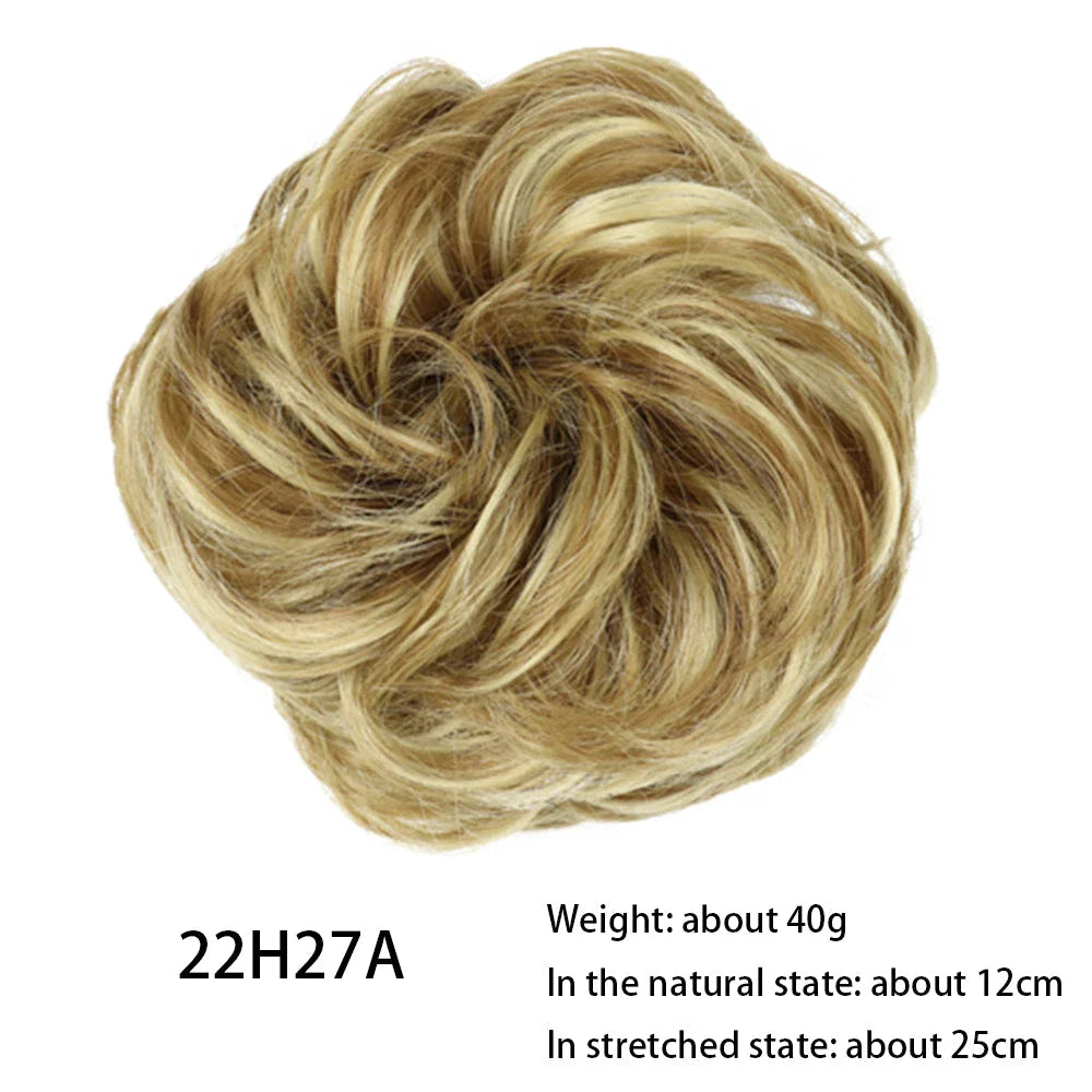 Messy Chignon Donut Hair Bun Pad in Fawn Brown colour, a versatile hair accessory that creates a stylish and effortless bun hairstyle.