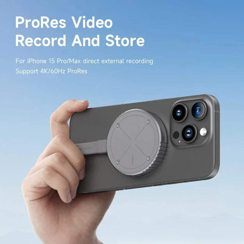 Compact and magnetic M.2 2230 NVMe SSD enclosure with USB-C connectivity and dual power outage protection