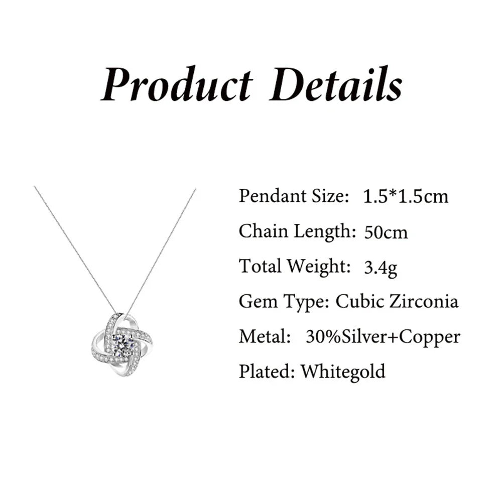 Elegant silver or gold clover-shaped pendant necklace in a premium gift box, a charming accessory for UK women