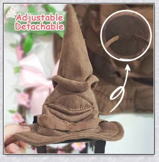 Sortband Halloween Witch Hat Headband in red, green, and brown colours with a unique, handcrafted design