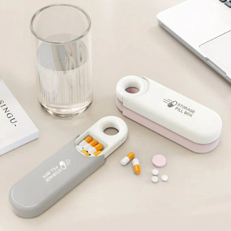 Compact 3-Section Pill Organiser with USB Drive - A sleek and practical solution for managing your daily medication on the go.