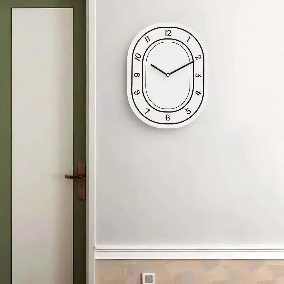 Elegant Minimalist White Wall Clock with Clean, Modern Design for Contemporary Homes