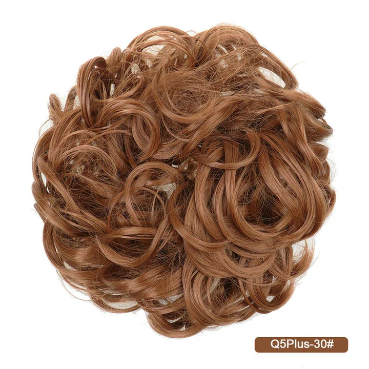 Messy Chignon Donut Hair Bun Pad in Fawn Brown colour, a versatile hair accessory that creates a stylish and effortless bun hairstyle.