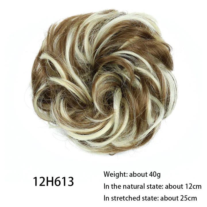 Messy Chignon Donut Hair Bun Pad in Fawn Brown colour, a versatile hair accessory that creates a stylish and effortless bun hairstyle.