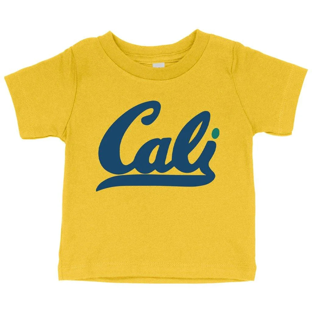Soft blue California-inspired baby t-shirt with flexible fit for newborns up to 24 months
