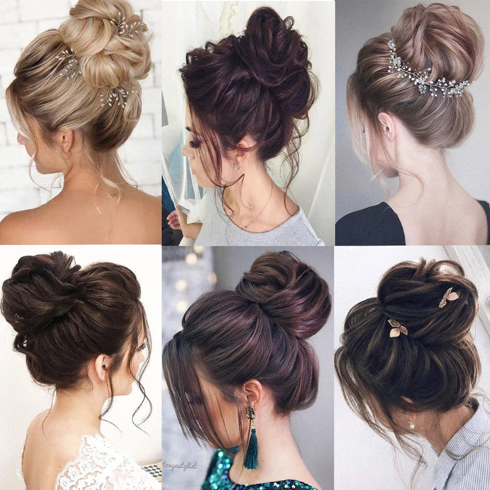 Messy Chignon Donut Hair Bun Pad in Fawn Brown colour, a versatile hair accessory that creates a stylish and effortless bun hairstyle.