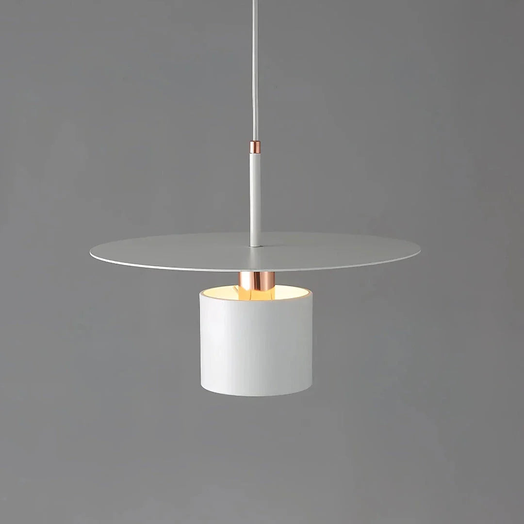 A modern and elegant minimalist pendant light made of durable metal with a smooth painted finish, providing focused and cosy illumination for a variety of interior spaces.