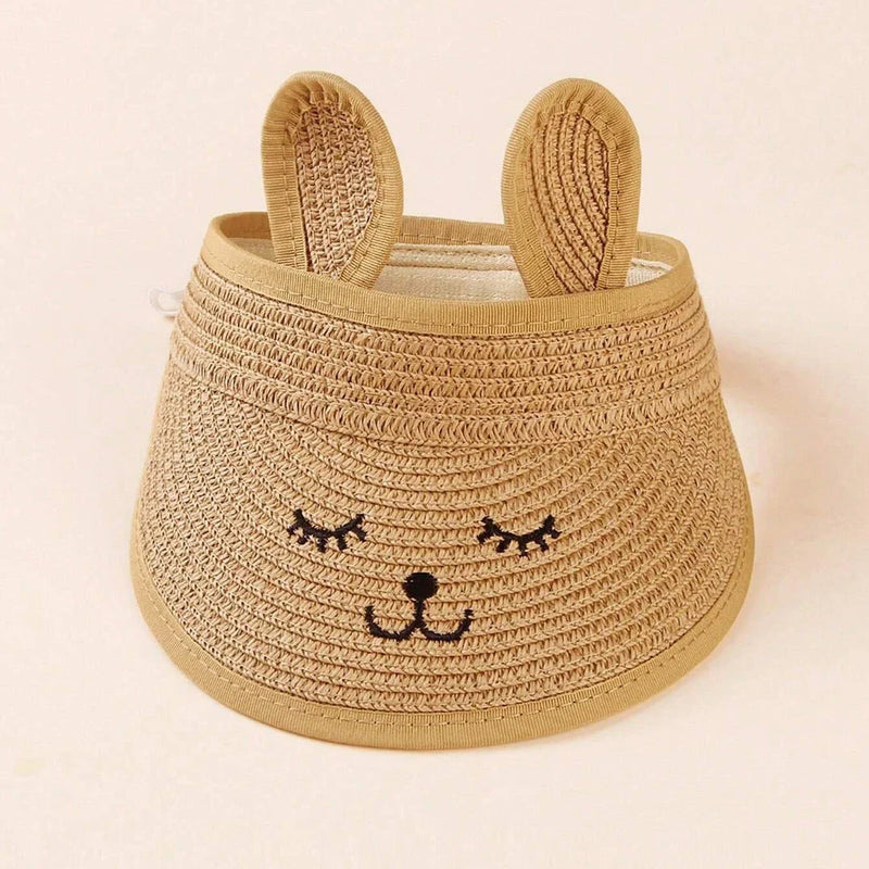 Homeenjoy UK Charming Rabbit Straw Sun Hat for Kids