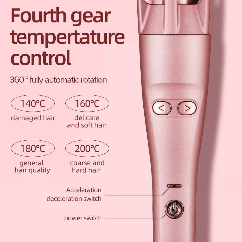Versatile 2-in-1 hair styling tool with ceramic plates, rapid heating, and adjustable temperature controls for effortless curling and straightening.