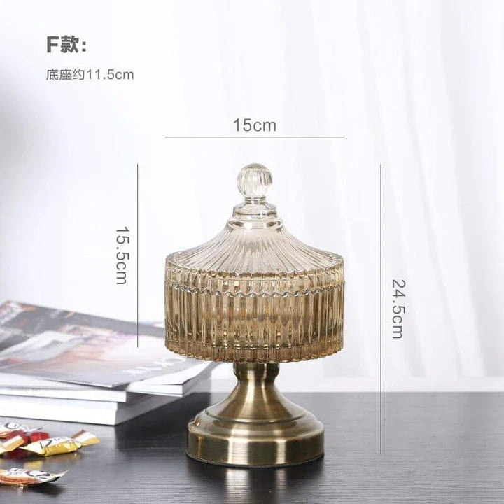 Elegant Nordic Crystal Glass Storage Pot with Sleek Scandinavian Design