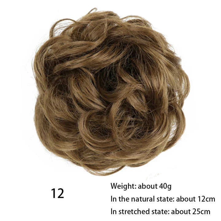 Messy Chignon Donut Hair Bun Pad in Fawn Brown colour, a versatile hair accessory that creates a stylish and effortless bun hairstyle.