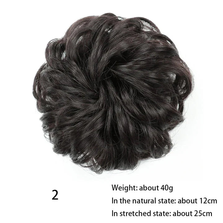 Messy Chignon Donut Hair Bun Pad in Fawn Brown colour, a versatile hair accessory that creates a stylish and effortless bun hairstyle.
