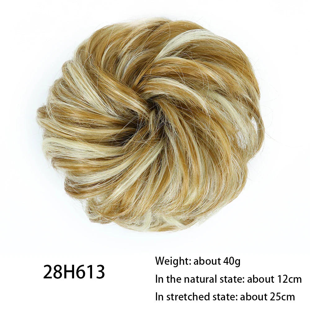 Messy Chignon Donut Hair Bun Pad in Fawn Brown colour, a versatile hair accessory that creates a stylish and effortless bun hairstyle.