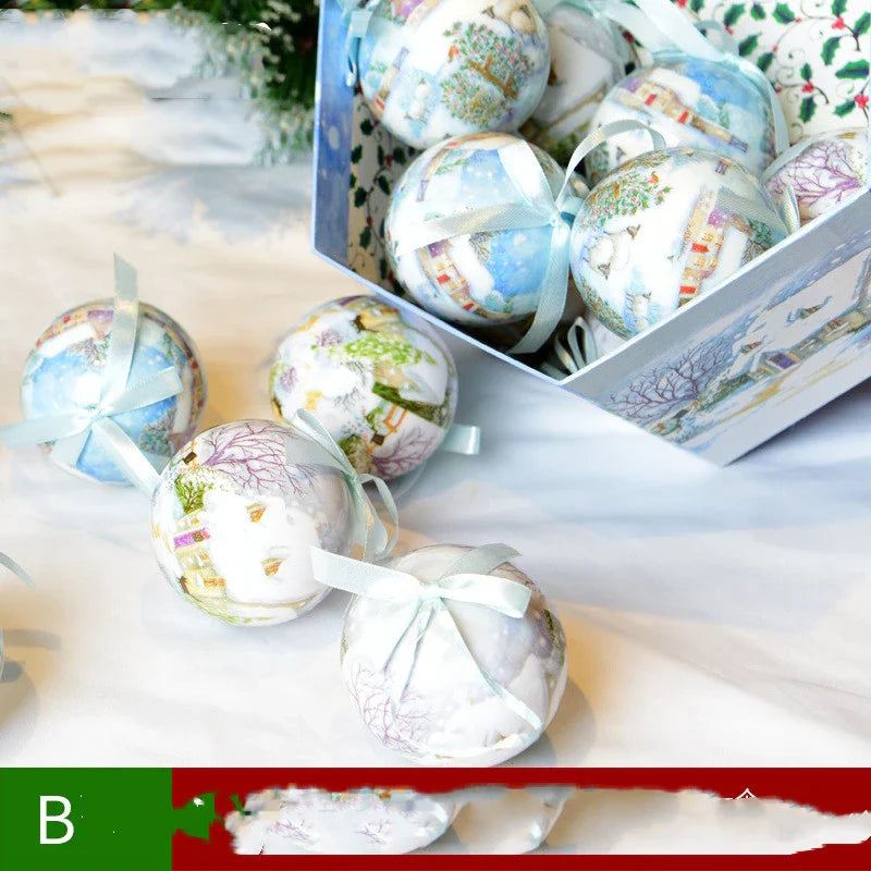 Charming Christmas gift box decorated with a festive Christmas tree pendant, designed to spread holiday joy and cheer.