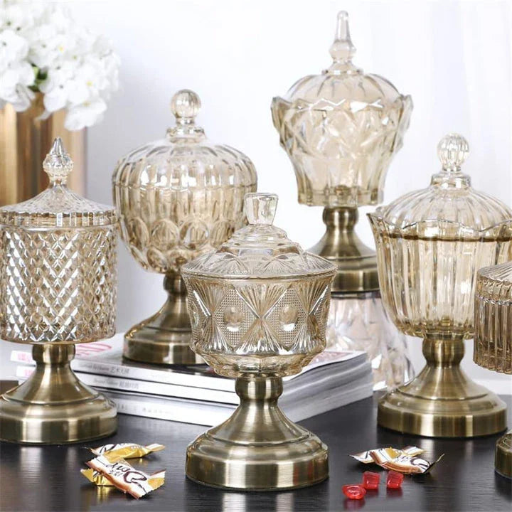 Elegant Nordic Crystal Glass Storage Pot with Sleek Scandinavian Design