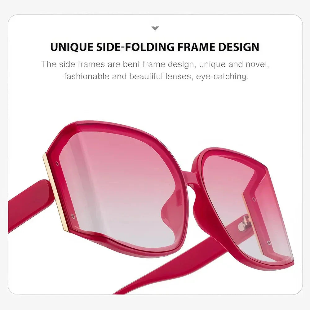 Chic and oversized square sunglasses with gradient lenses, providing UV protection and a stylish look for women