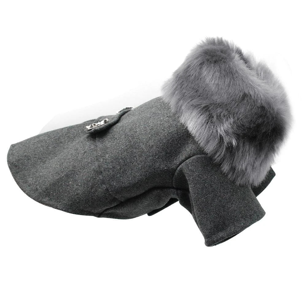 Cosy Woollen Dog Jacket for British Pups - Premium Wool Construction, Tailored Fit, and Sophisticated Style