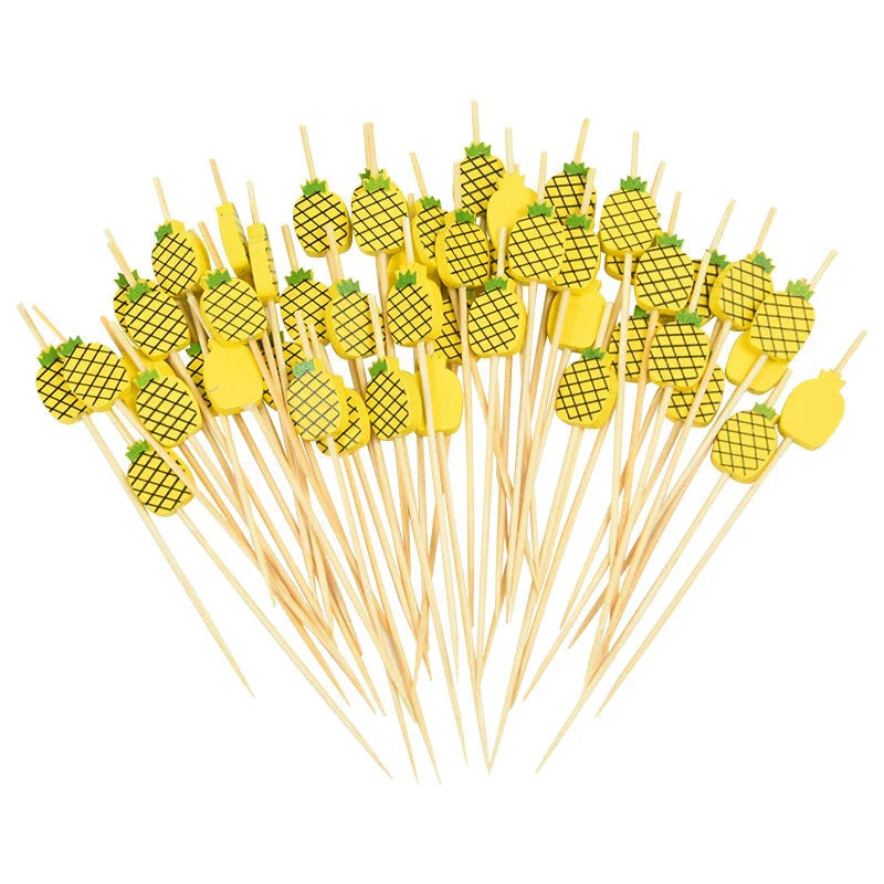 Charming bamboo flamingo decorative picks for adding a tropical touch to UK parties, weddings, and events