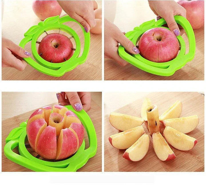 Ergonomic apple-shaped fruit peeler with durable metal blade and comfortable grip