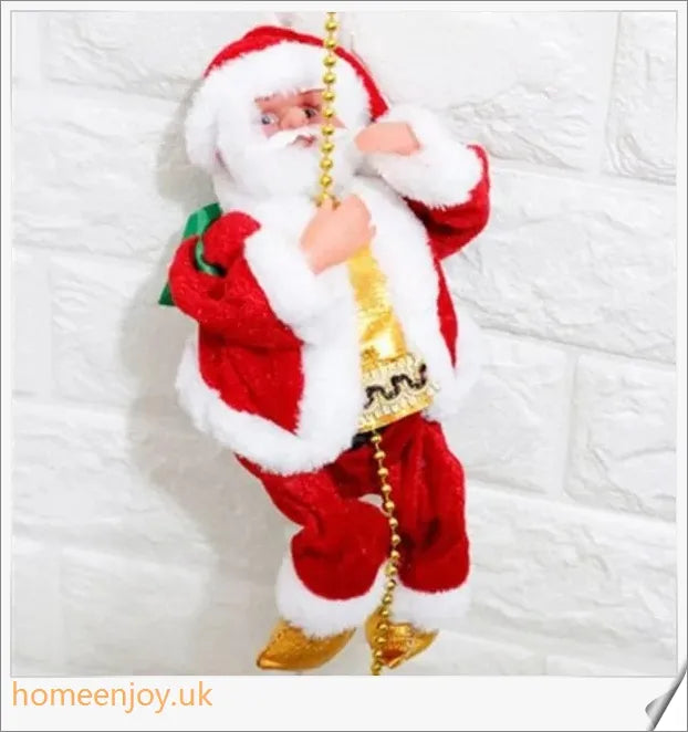 Climbing Santa Ladder Christmas Toy - A whimsical decoration that climbs up and down while playing music, bringing joy to the holiday season.